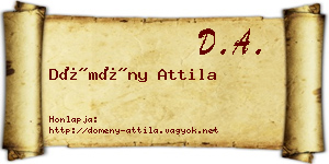 Dömény Attila névjegykártya
