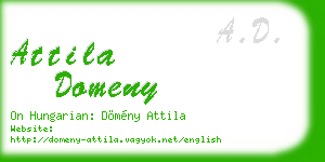 attila domeny business card